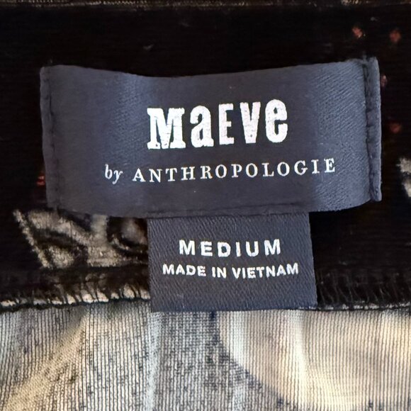 Maeve by Anthropologie Montparnasse Pleated Velvet Midi Skirt Sz Medium - Picture 4 of 7